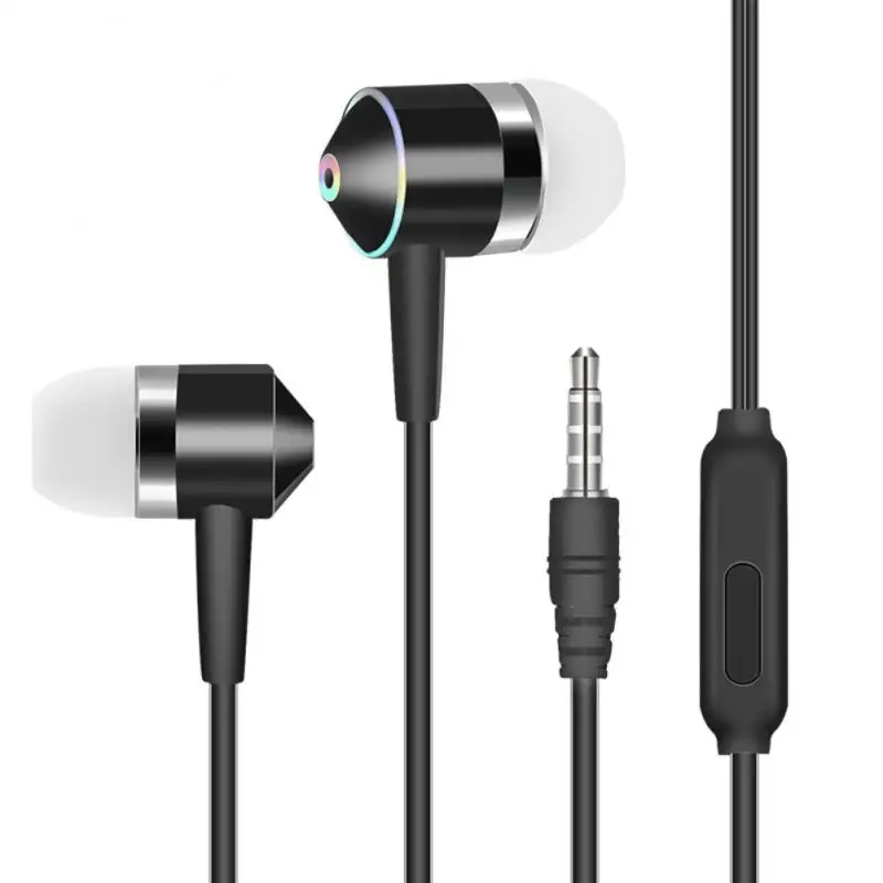 In-ear Mobile Phone Headset Universal Accessories Portable Line Control Subwoofer Earphones With Wheat | Электроника