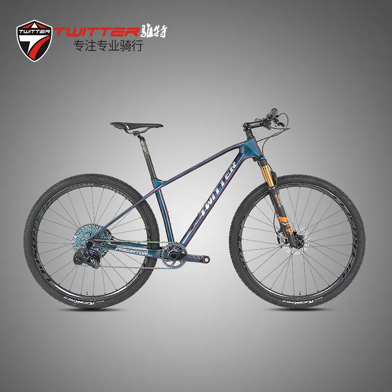

Zute New bike IronCarbon Fiber Full Color Changing Mountain Bike XX1-12 Quick Electric Fox Fork Carbon Wheel Bike mountain bike