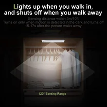 60 Светодиодный светильник для шкафа датчик движения Беспроводной магнитный фонарь для шкафа лестница в прихожей TSH магазин