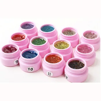 

2018 NEW 12 Color Floral Uv Gel Varnish Lucky Gel Paint Dried Flowers Nail Art Glue 3D DIY Desgin Natural Fairy Nail Gel Polish