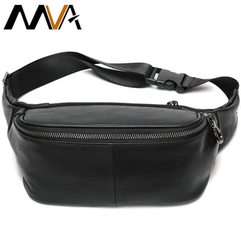 

Sheep Genuine Leather Men Waist Bag for Phone Casual Travel Fanny Pack For Men Fashion Male Belt Bag Zipper Bum Bag Waist 9066