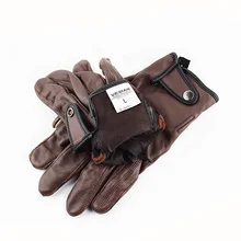 Guantes clásicos VEMAR para Cuero de cabra, guantes de moto para hombre, amortiguadores, protectores de pantalla táctil, guantes Vintage para Motocross