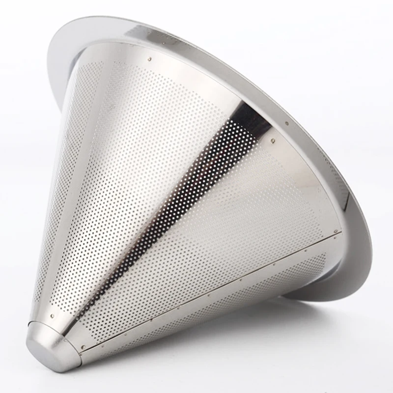 

Stainless Steel Mesh Tea Coffee Filter Cup Cone Pour Over Drip Dripper Strainer Cafetera Barista Accessories