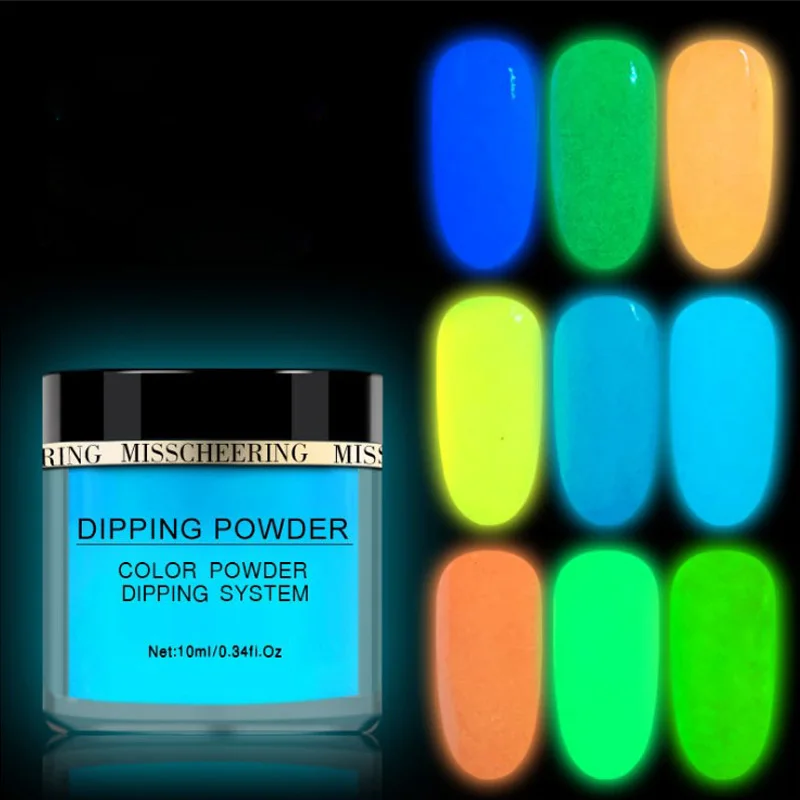 Cheap Price for  10ml Acrylic Powder Carving Nail Art Powders French Dipping Powder Fluorescent Powder Glow In the D