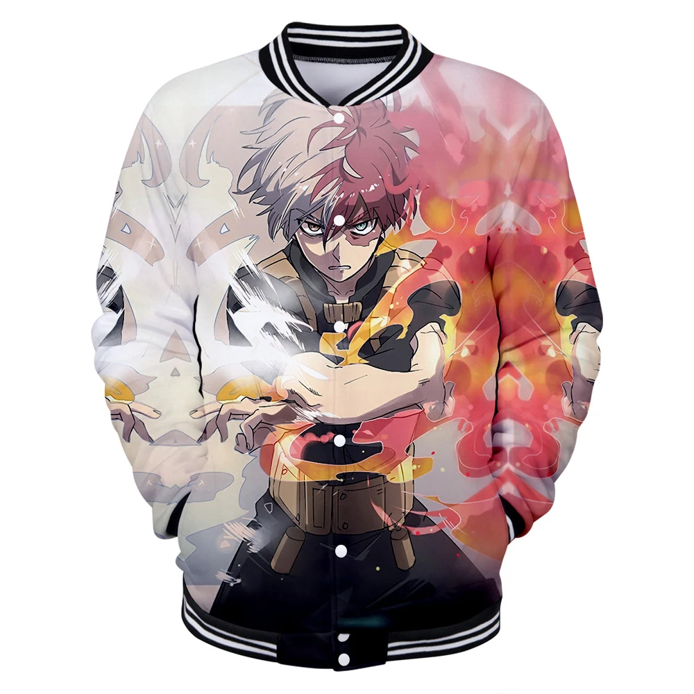 My hero college 3D print Baseball Uniform Jacket Coat Men Women Harajuku Sweatshirt Winter Fashion Hip Hop Anime Hoodie