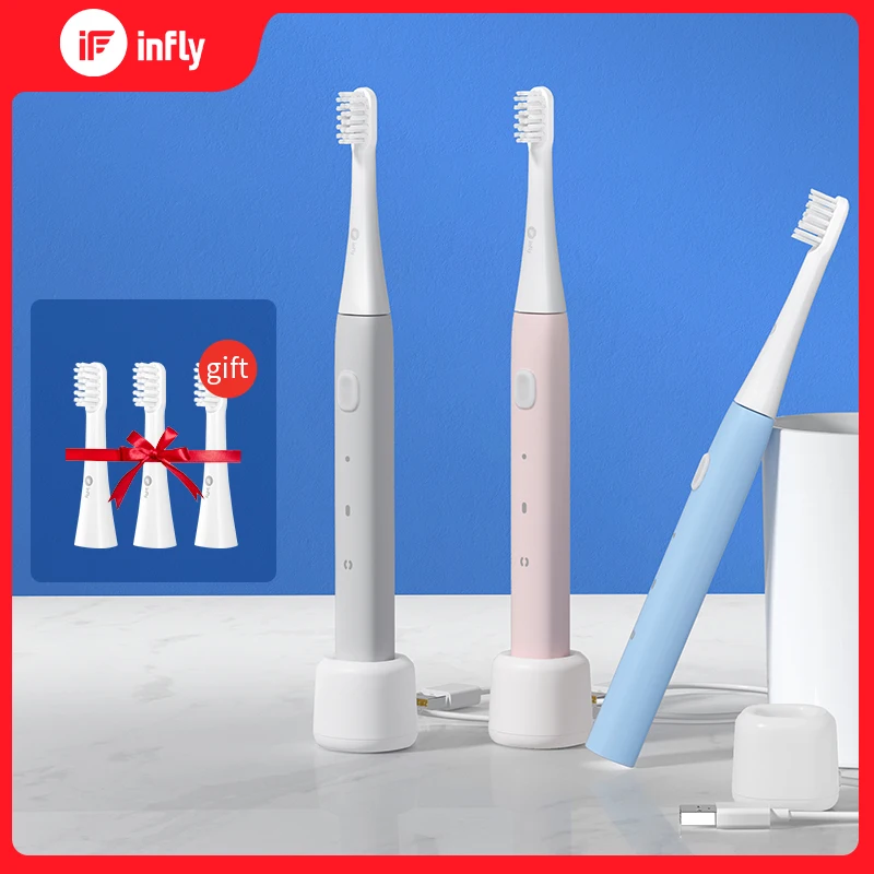 

Sonic Electric Toothbrush USB Rechargeable Tooth Brush Dental Adult Whitening Teeth Cleaner with Replacement Heads for mijia