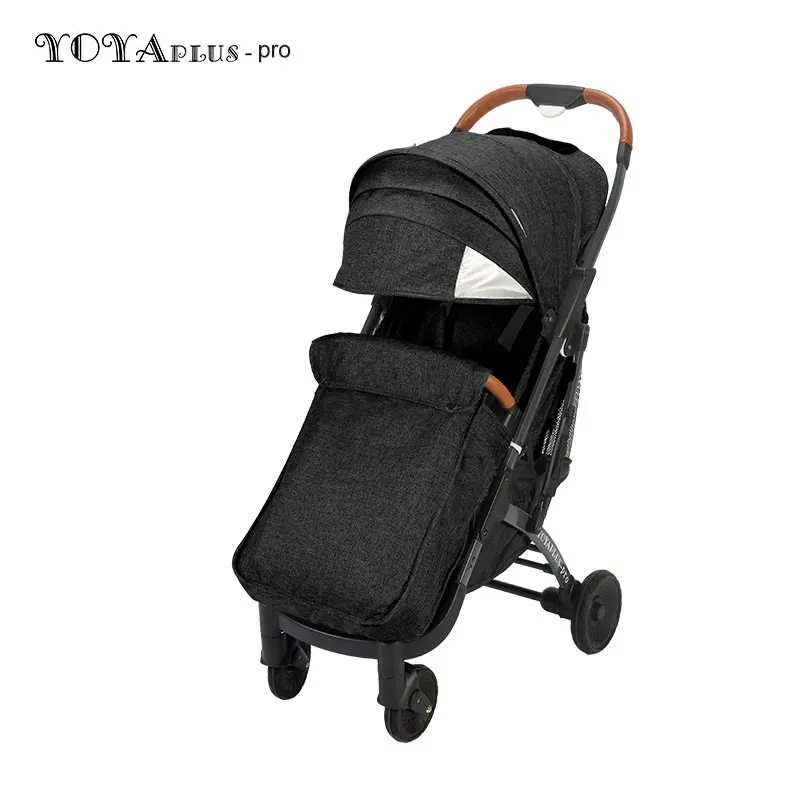 Yoyaplus-pro легкая детская коляска из алюминиевого сплава с таким же цветным футляром для зимы - Цвет: Black