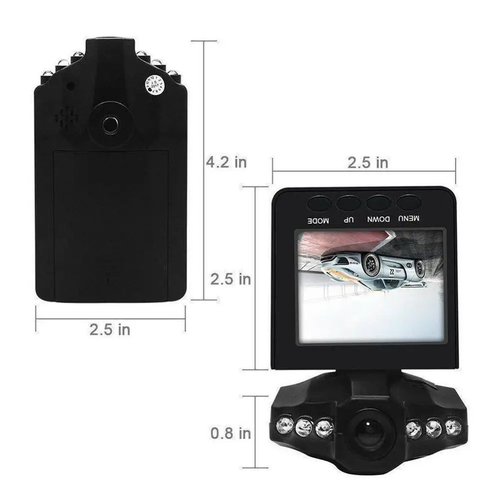 

Car 2.5 Inch Car Front Driving Recorder 500 Million Pixels DVR Infrared Night Vision Wide-angle Record