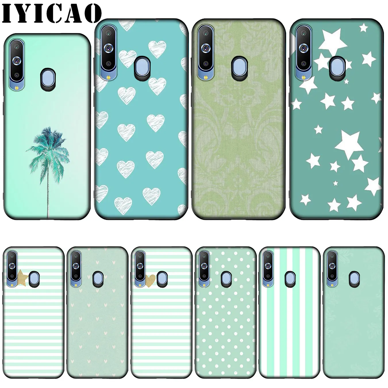 

Simple little fresh mint green Soft Silicone Cover for Samsung Galaxy Note 10 Plus A50s A40s A30s A20s A10s Case