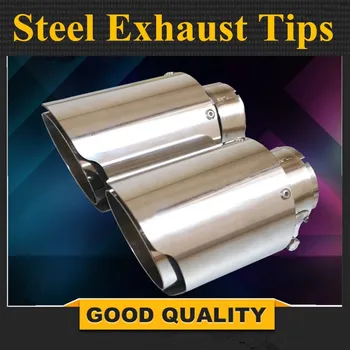 

Newest Style 304 Stainless Steel Universal Exhaust System End pipe Car Exhaust Tip For M azda B MW 1 Piece