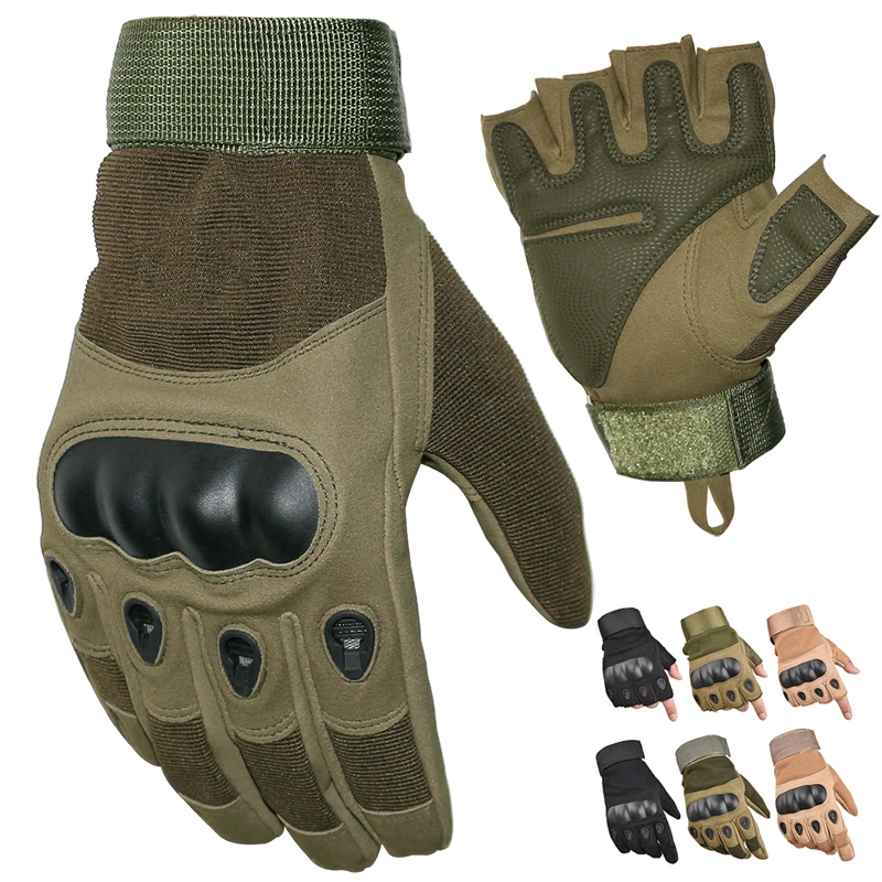 Half Finger Motorcycle Gloves Tactical Sport Protective Non Slip Outdoor Hiking 