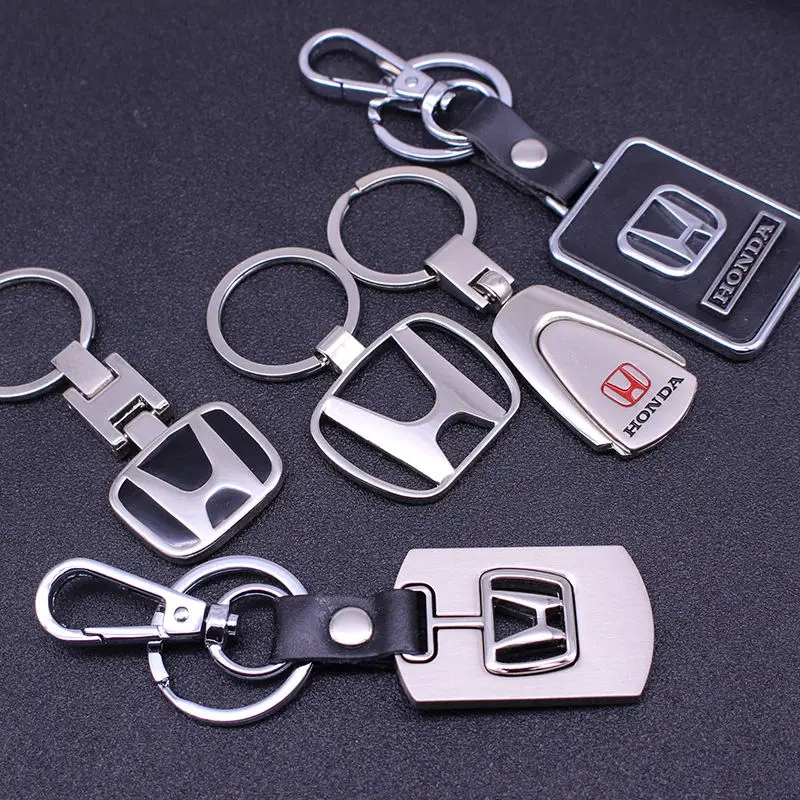 

Applicable to Honda full range of keychains fashion metal leather keychain pendants gifts for Honda holders
