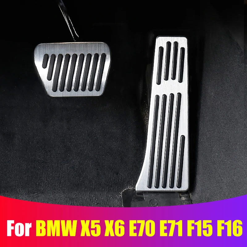 

Aluminum Alloy Car Accelerator Gas Brake Pedal Foot Rest Pedal Cover For BMW X5 X6 E70 E71 E72 F15 F16 F85 F86 Auto Accessories