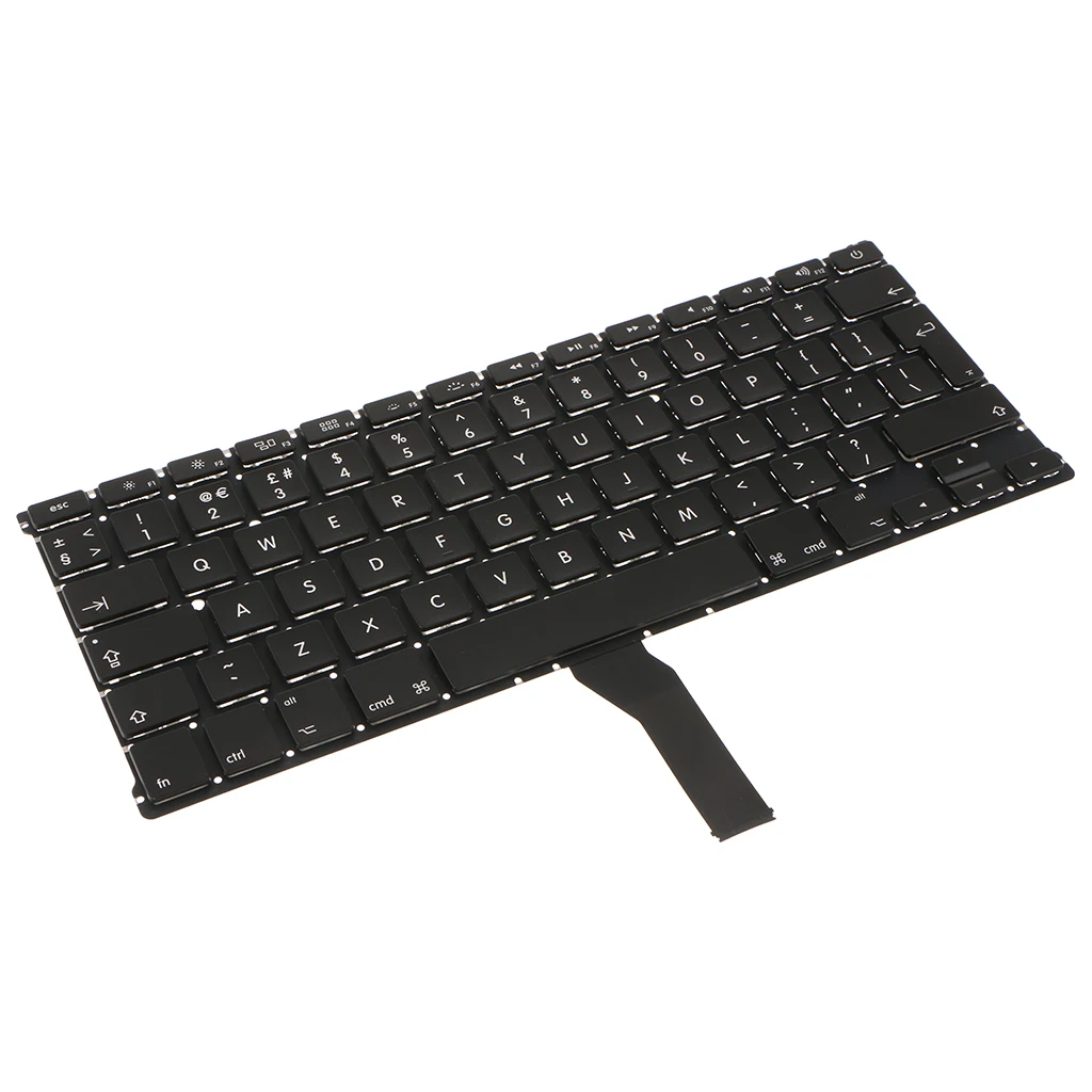 Laptop Notebook Keyboard UK Version Fits for Apple MacBook Air 13Inch A1466 A1369 - Black
