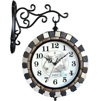 

Mosaic Elegant Huge Wall Clock Creative Luxury Large Vintage Round Modern Home Reloj Cocina Pared Home Decoration OO50ZB