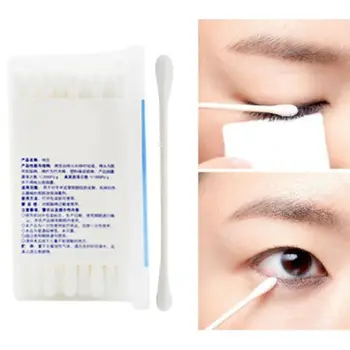 

200Pcs Double Water Drop Tips Degreasing Cotton Swabs with Paper Sticks Absorbent Buds Applicator for Makeup Personal Nose Ears