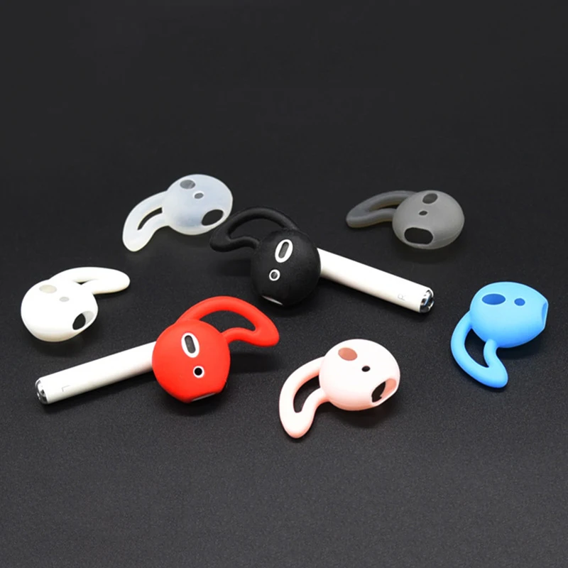 

VEKEFF 3 Pairs for Apple Airpods 1 2 In-Ear Silicone Ear Tip Covers Non-Slip Protective Covers with Ear Hooks Headphone Accessor