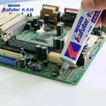 

Kafuter K-705 RTV Silicone Rubber Electronic Glue Sealant Transparent Organo Silicon Insulation Resistance High Temperature