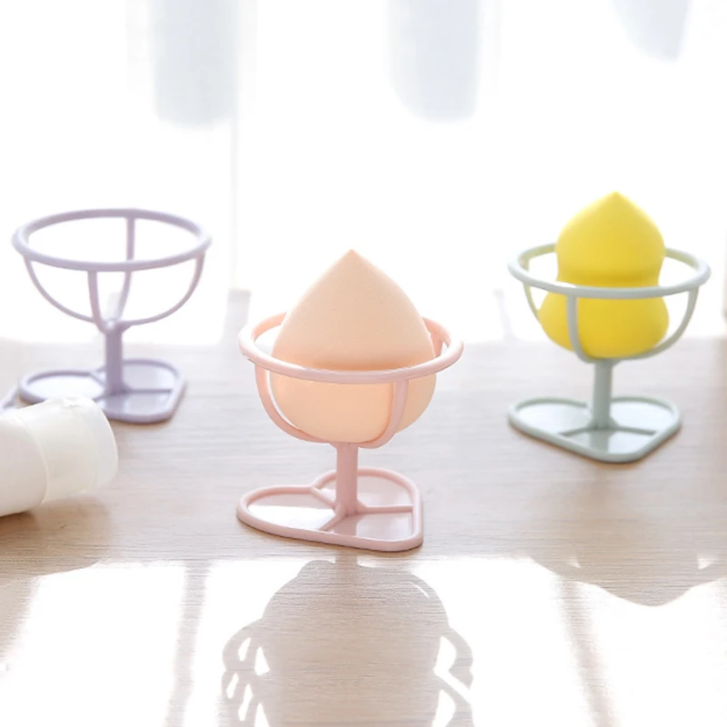 10pcs Heart-shaped Makeup Puff Sponge Frame Beauty Mixer Storage Rack Egg Drying Color Random | Дом и сад
