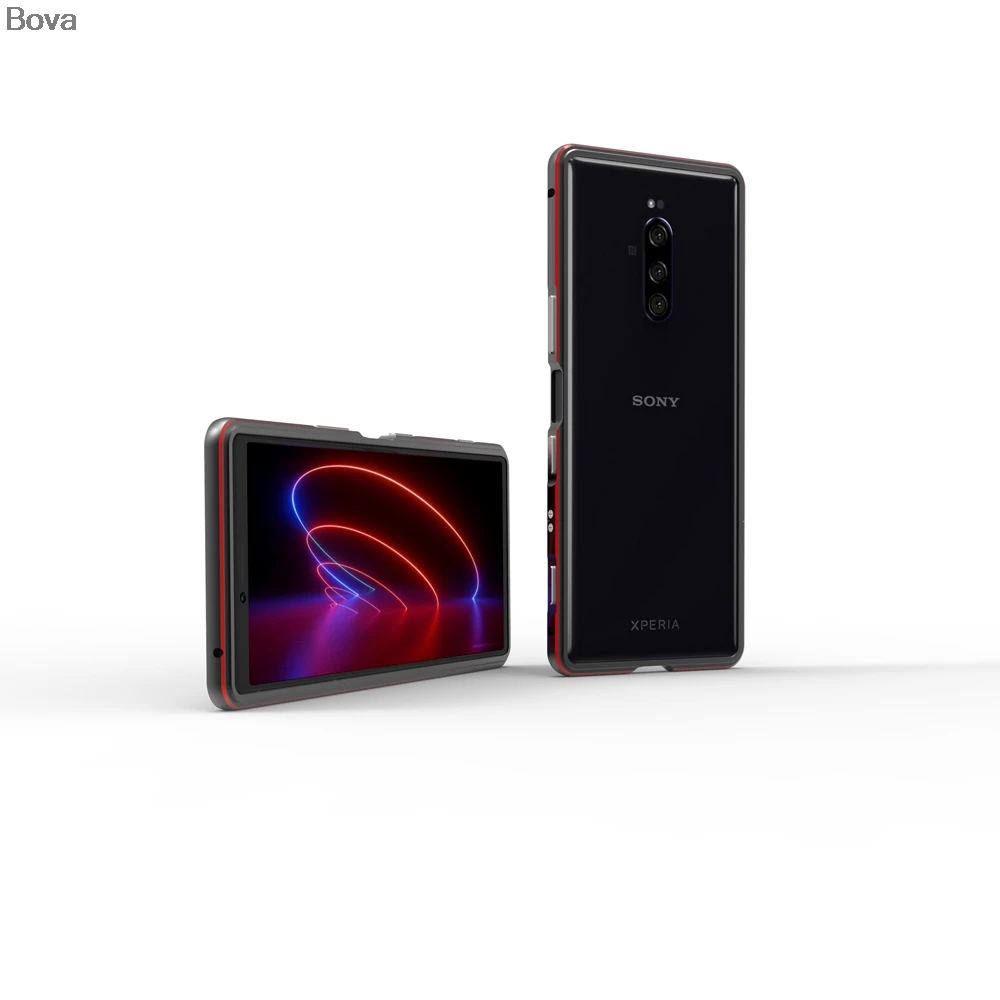 Чехол для sony Xperia 1/XZ4 Роскошный ультра тонкий алюминиевый бампер для sony Xperia XZ4+ 2 пленки(1 передняя+ 1 задняя