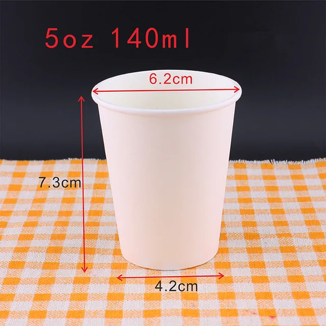 6 oz Paper Cups for Coffee and Tea - Decorated Office Disposable Water  Paper Cups