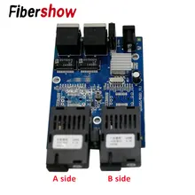 Гигабитный коммутатор эфирной сети 2 RJ45 UTP 2 SC волокно гигабитные волоконно-оптический медиа конвертер 2SC 2RJ45 коммутатора Ethernet 10/100/1000M печатной платы