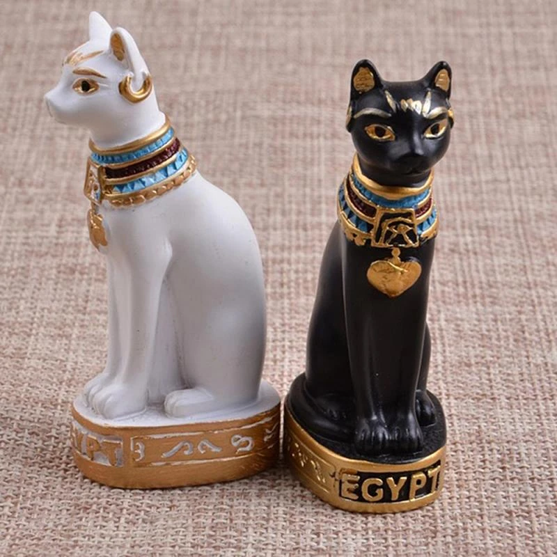 Mini Resine Egyptien Chat Statue Sculpture Egypte Deesse Figurine Vintage Decor A La Maison Figurines Pour Cadeaux Decoration De La Maison Aliexpress