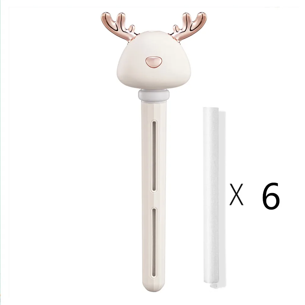 Cream Color Портативный автомобильный мини-увлажнитель воздуха с оленем, USB флакон, увлажнитель воздуха, арома-диффузор, распылитель для дома, увлажнитель воздуха, тумана для путешествий - Цвет: Cream Color