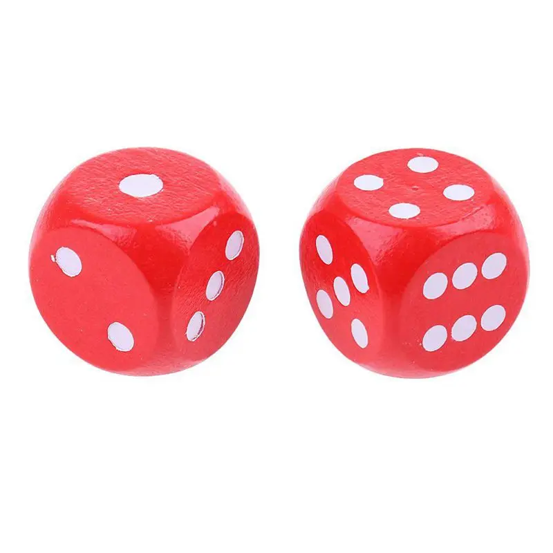 Топ! 10 шестисторонних D6 кости для настольных игр из дерева красный|Кубики| |