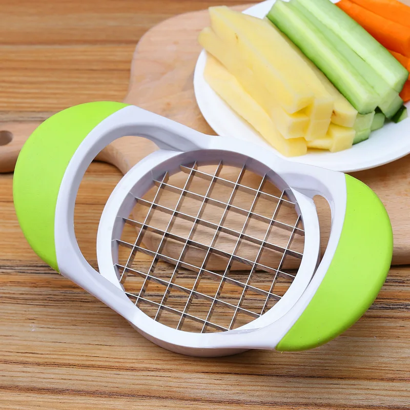 French Fry Cutter Stainless Steel Blades Fried Cut Tool Short Patoto Chips Handheld French Fries Cutter Kitchen Accessories