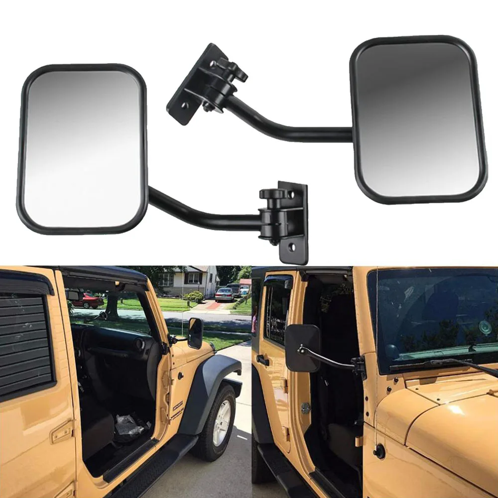 

Offroad Car Side Rearview Mirror Adjustable Rear View Mirrors For Jeep Wrangler TJ JK JL 1997-2017 Auto Exterior Accessories