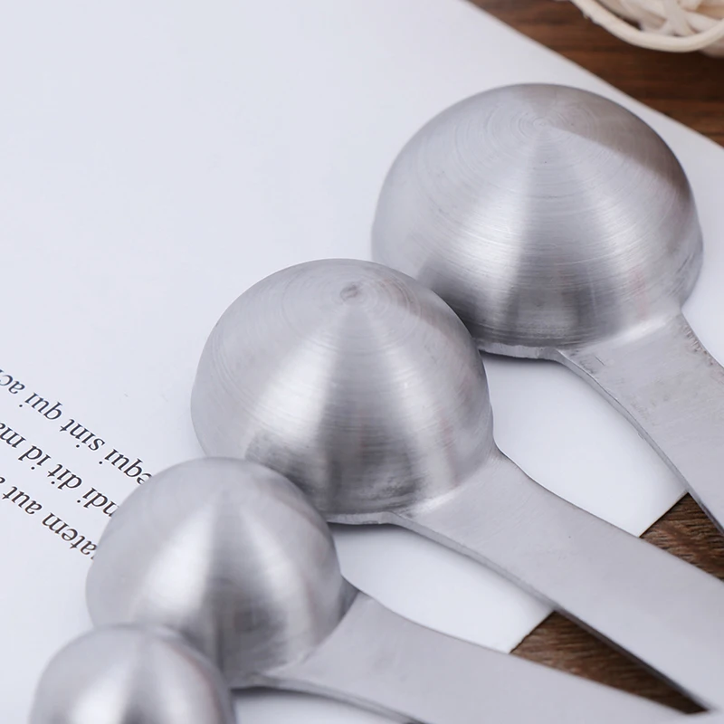 6pcs/set Measuring Spoons Stainless Steel Seasoning Coffee Tea With Scale Bakery