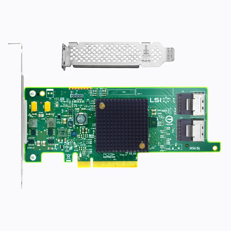 Карта контроллера LSI SAS 9217 8i 8 портовая HBA jino SFF8087 Mini HD 6 ГБ PCI E 3 0 X8|Платы расширения| |