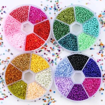 

2mm Glass Seed Beads Belt box set charm seedbeads Rondelle Beads For DIY embroidery Making