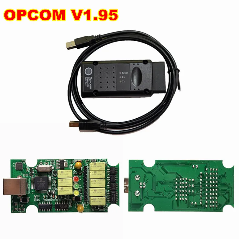OPCOM 1.95 Новейший V1.99 OPCOM с чипом PIC18F458 OP-COM V1.95 obd2 для авто can Сканер шины OBDII диагностический инструмент OP COM - Color: OPCOM 1.95