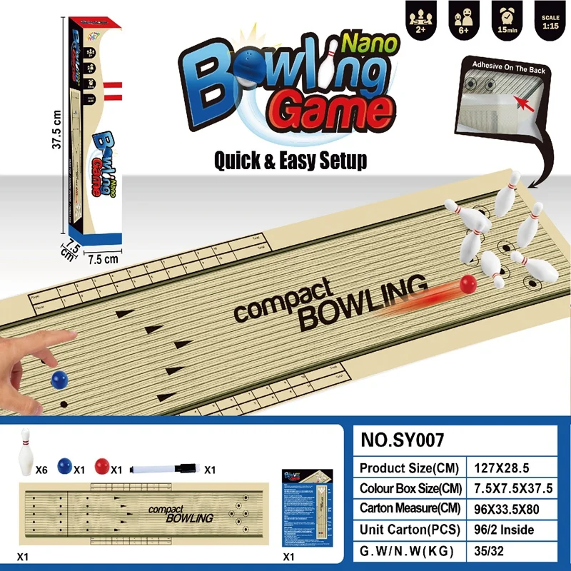 Table Bowling Board Game for Travel Bar School Training Family Puzzle Children Sports Kids Desktop Interaction Toys Set | Игрушки и