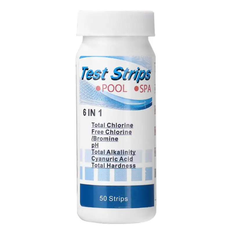 

6 in 1 Acid Water Hardness Swimming Pool Chlorine Alkalinity PH Test Strip PH Meter