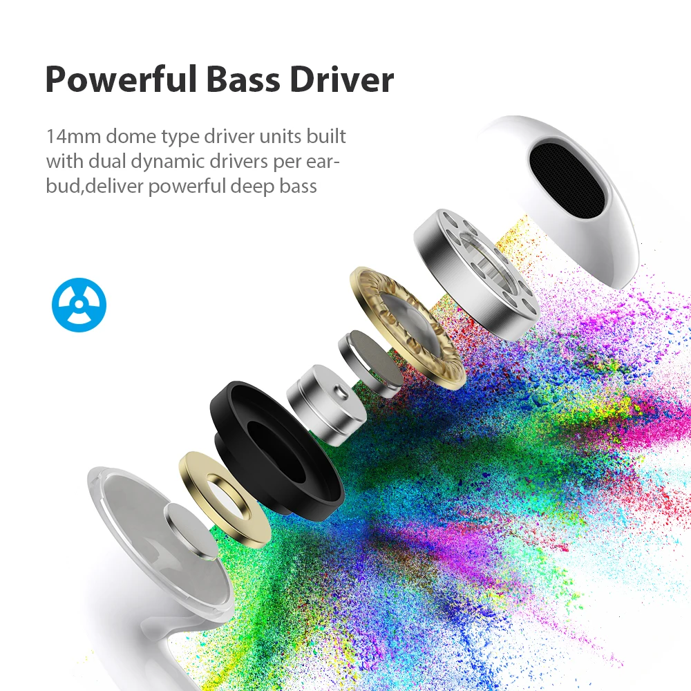DACOM G03T Bluetooth Headphone Wireless Earphone Built in Microphone Sports Bluetooth Running Headset for iPhone Samsung Xiaomi