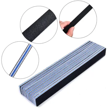 

10 Pcs/lot Sandpaper Nail File Lime 120# Double Side Sanding Buffer Block Set Grey Nail Files for UV Gel Polish Manicure Tool