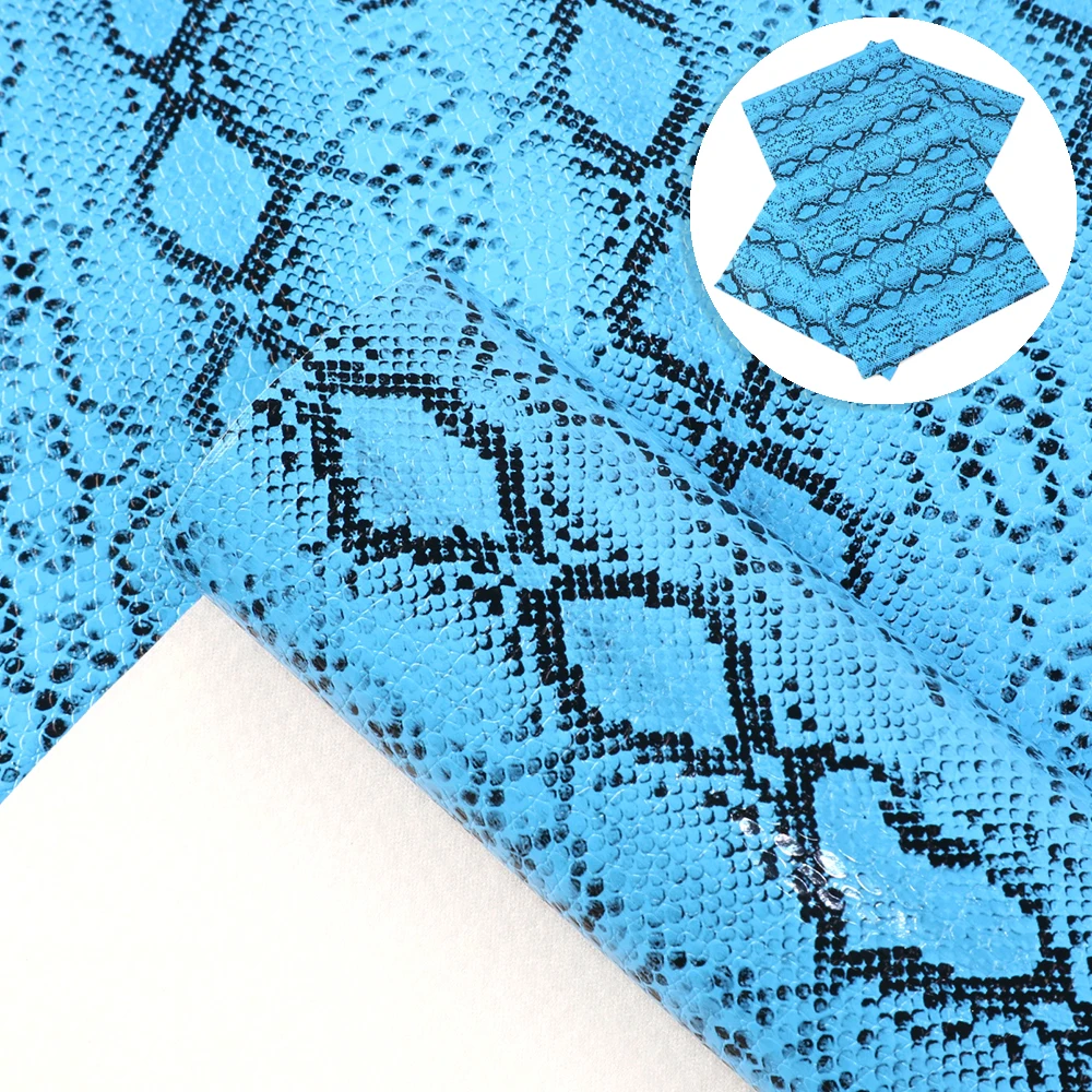 1094935003 david angie 20*34cm Snake Pattern Printed Faux Leather Sheets Synthetic Leather Fabric,DIY handmade materials,1Yc8125 - Цвет: 1094935003