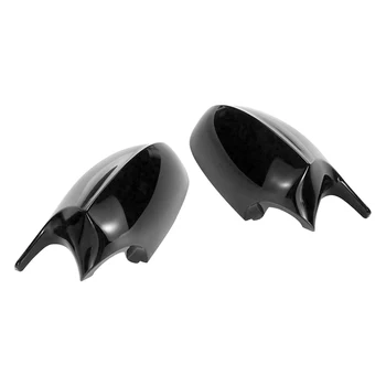 

2Pcs Rear View Wing Mirror Cap Cover Decoration Protection ABS Glossy Black Fit For BMW E81 E82 E87 E88