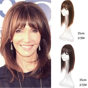 

TALANG brown black portable daily integrated hair extension long straight high temperature fiber female hair bangs