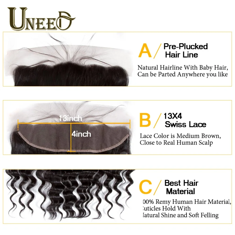 13X4 loose deep wave lace frontal closure