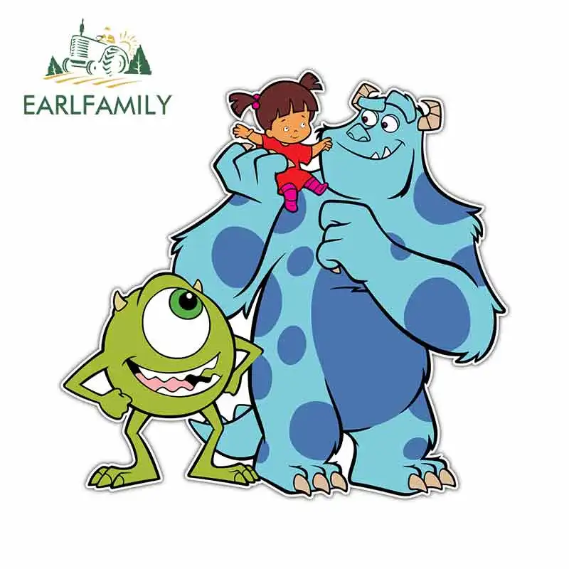 

EARLFAMILY 13cm x 12.4cm Monsters Inc Monster Kids Cartoon Graphics Funny Car Stickers and Decals Waterproof for Car Laptop