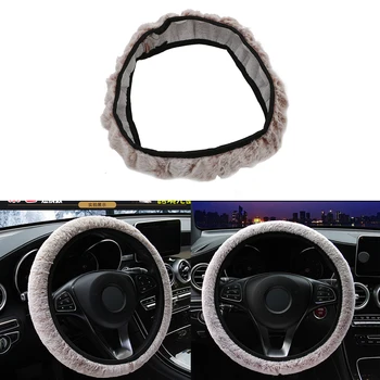 

Auto Interior Accessories Car-styling Winter Warm Covers Soft Plush Covers Universal Car Steering Wheel Cover