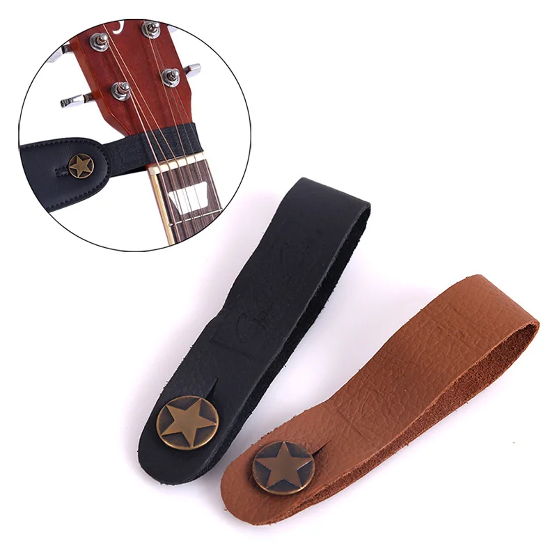 Guitar Neck Strap Guitar Strap Leather Head Belt Holder Button Safe Lock Ukulele Bass Folk Acoustic Electric Accessories guitar accessories,guitar strap