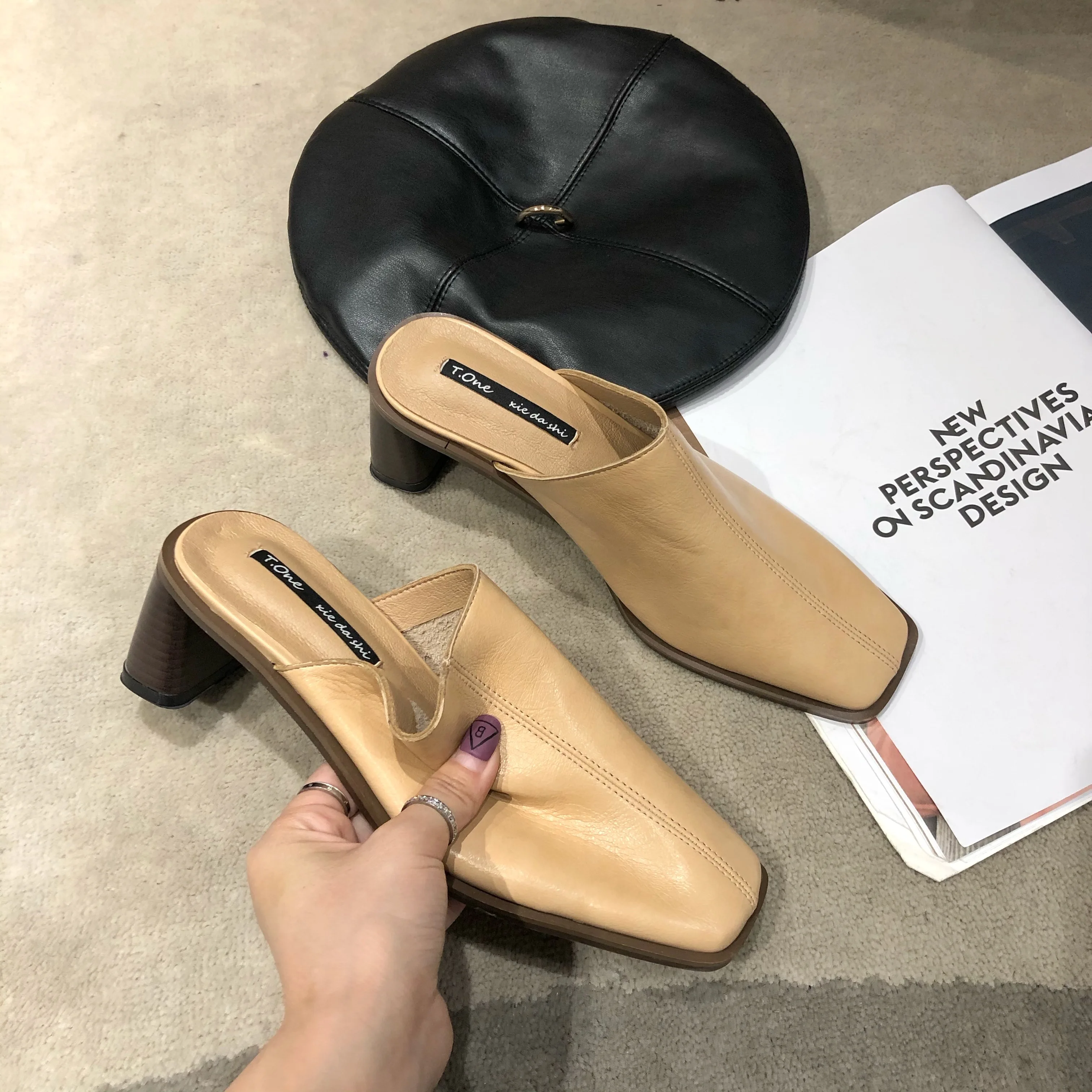 Женские шлепанцы сезон лето calzado mujer mules zapatos de женские уличные однотонные