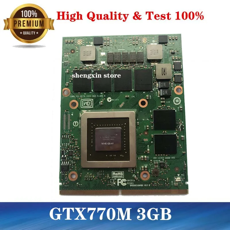 Оригинальная графическая карта GTX 770M GTX770M 3G для DELL M18X M6600 M17X TEST 100%|Боксы дисководов|