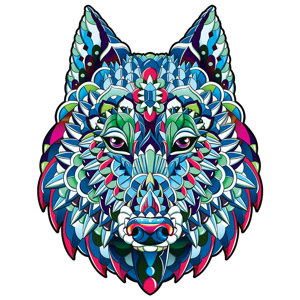 Jigsaw Toy 3D Wooden Puzzles DIY Unique Handicraft Popular Animal Wolf Shape Birthday Child Toys For Adults Puzzle Men And Women 3d animal puzzle diy wooden jigsaw puzzles owl cock child animal shape puzzles for adults kids birthday gift home decor