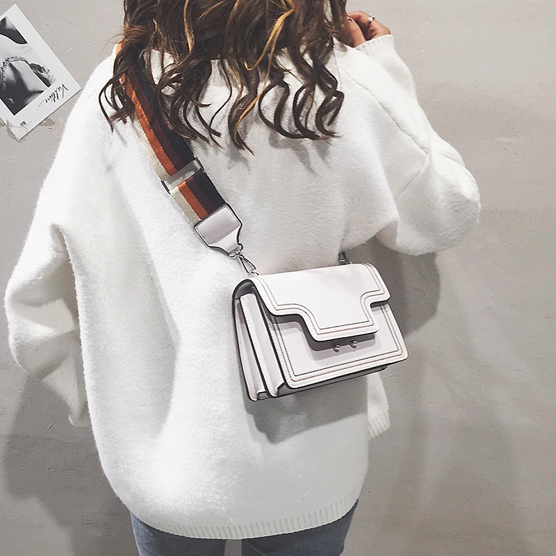 [BXX] новые женские сумки, модная сумка-мессенджер, винтажная однотонная женская сумка, трендовая Корейская версия сумки на плечо HI703